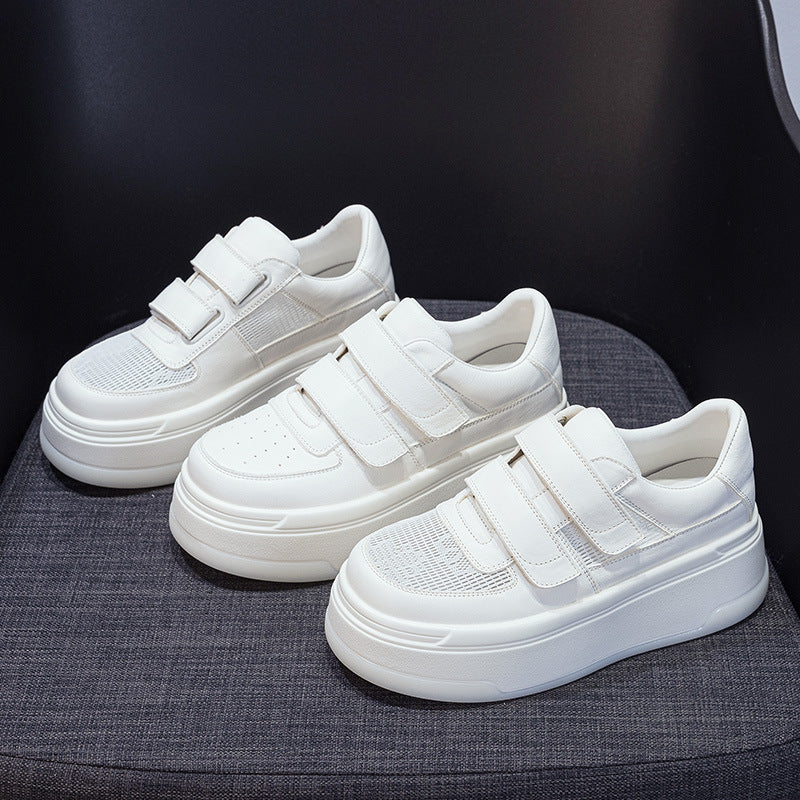 Women's Thick-soled White Spring Small Height Increasing Women's Casual Shoes