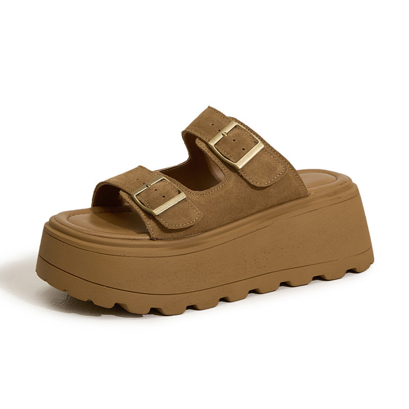 Women's Thick-soled Summer Genuine Fashion Outdoor Slip-on Slippers