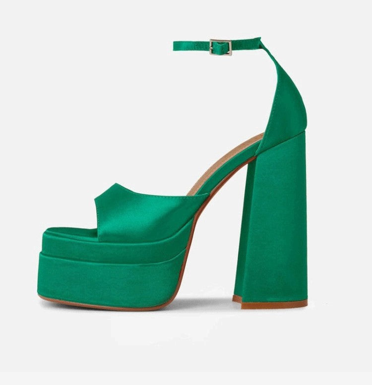 Women's Toe Waterproof Platform Super High Model Sandals