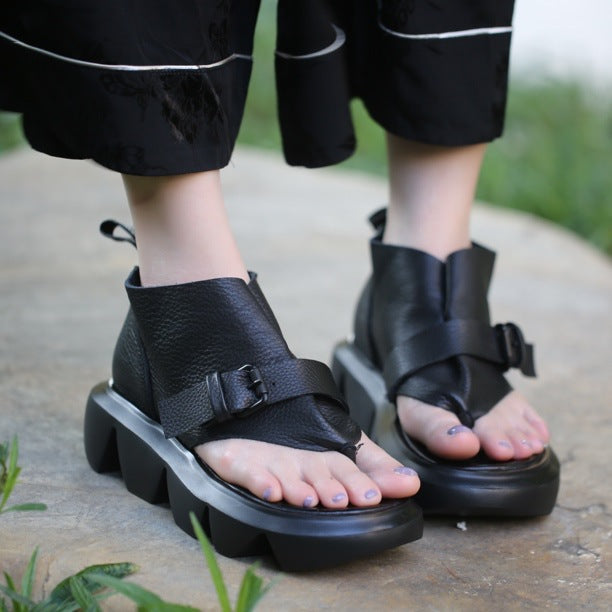 Women's Top Layer Cowhide Light Roman Larger Sandals