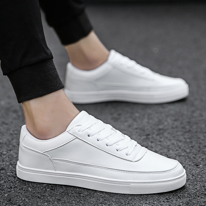 Men's White Korean Style Trendy Wild Youth Leisure Sneakers