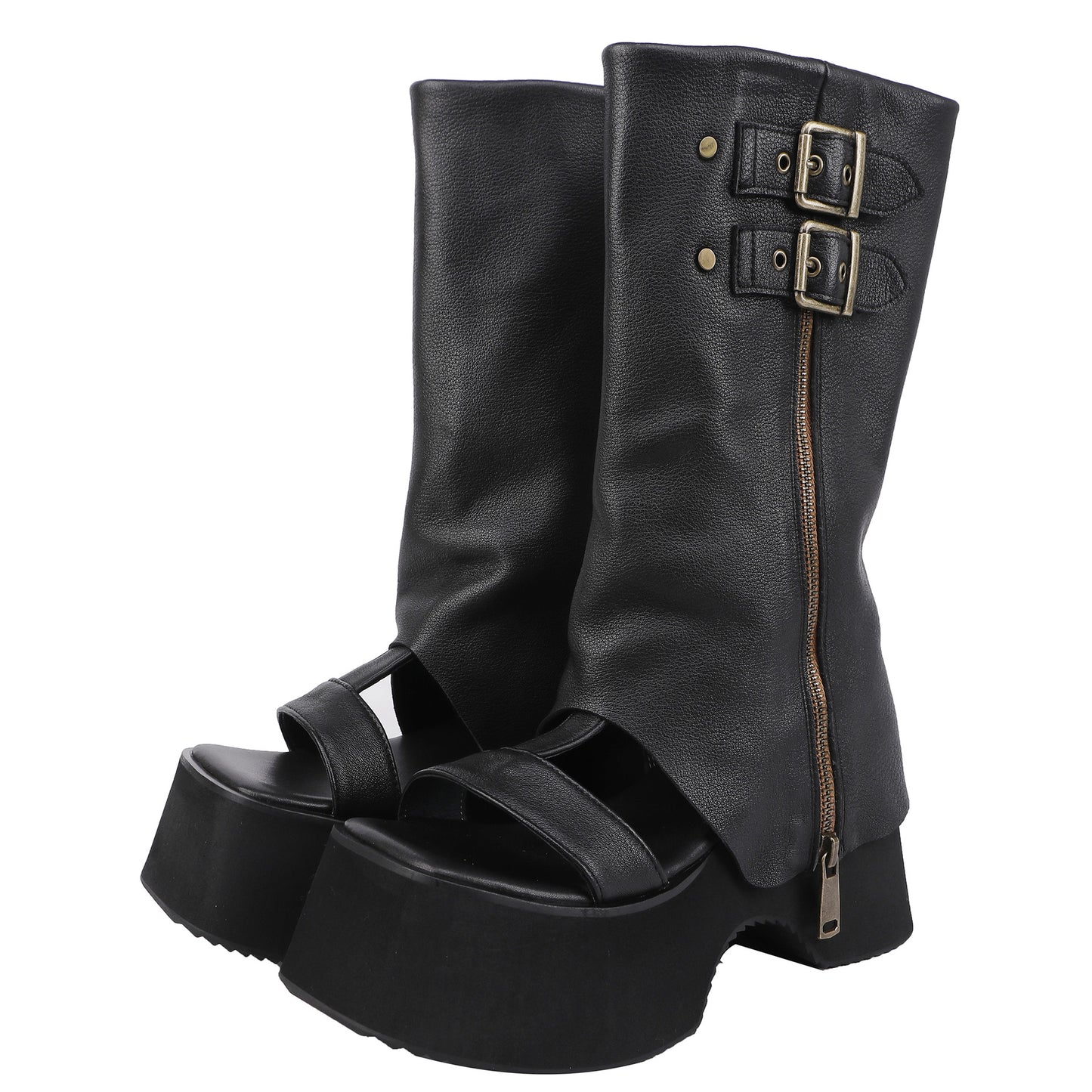 Women's Personality Genuine Open Toe Style Long Platform Sandals