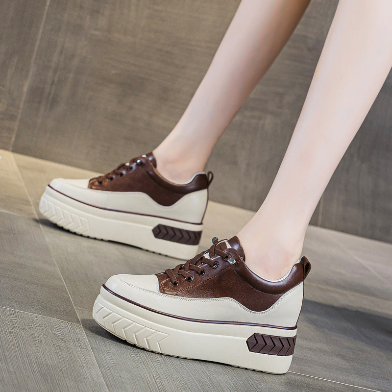 Women's Autumn Wedge Platform Pumps High Height Increasing Insole Women's Casual Shoes