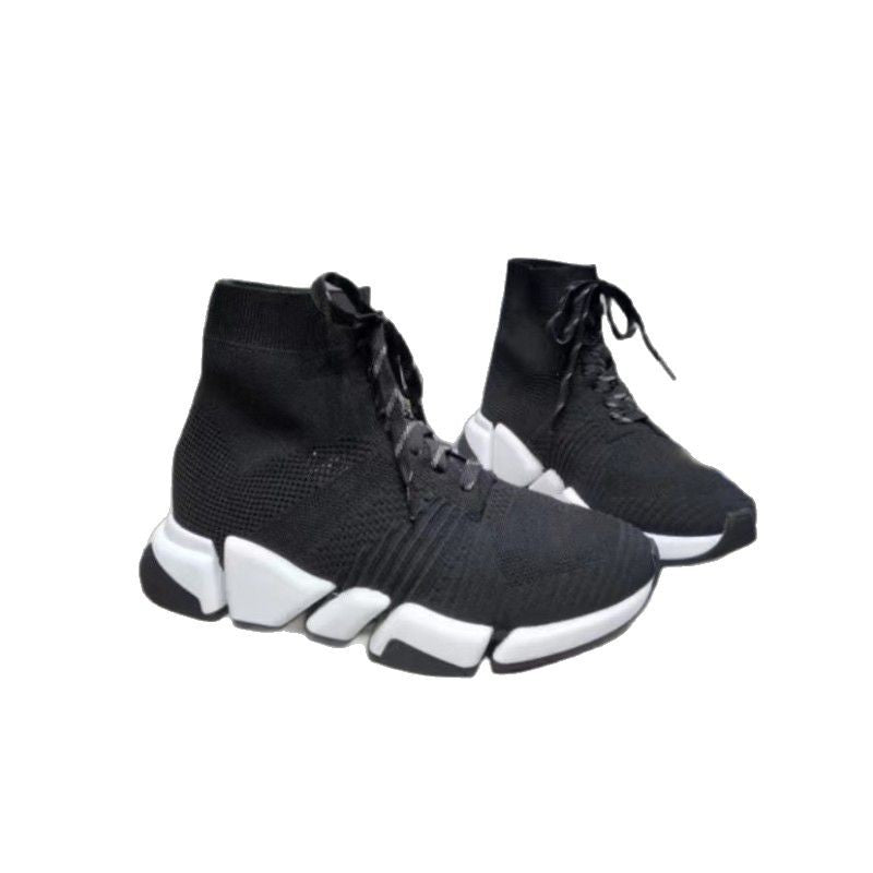 Women's & Men's Sock Stretch Knitted Platform Couple Socks Women's Casual Shoes
