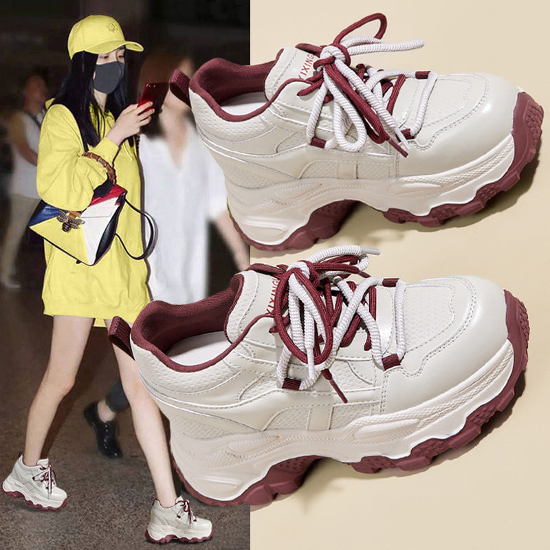 Women's Height Increasing Insole Sports Dad Stylish Lightweight Super Thick Women's Shoes