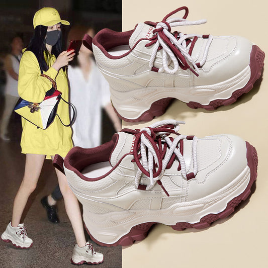 Women's Height Increasing Insole Sports Dad Stylish Lightweight Super Thick Women's Shoes