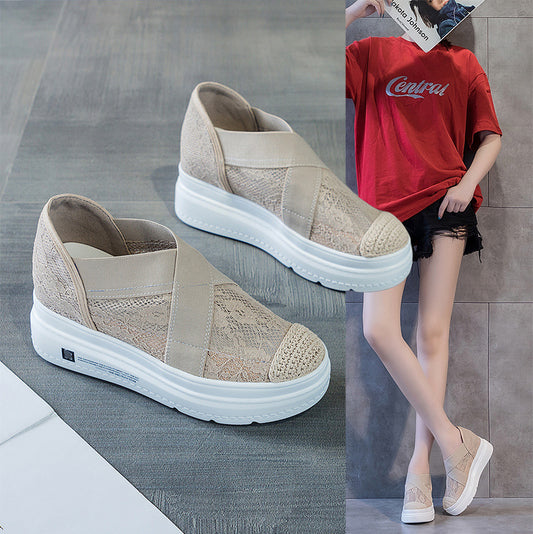 Women's Increasing Insole Fisherman Summer Platform Lazy Women's Casual Shoes