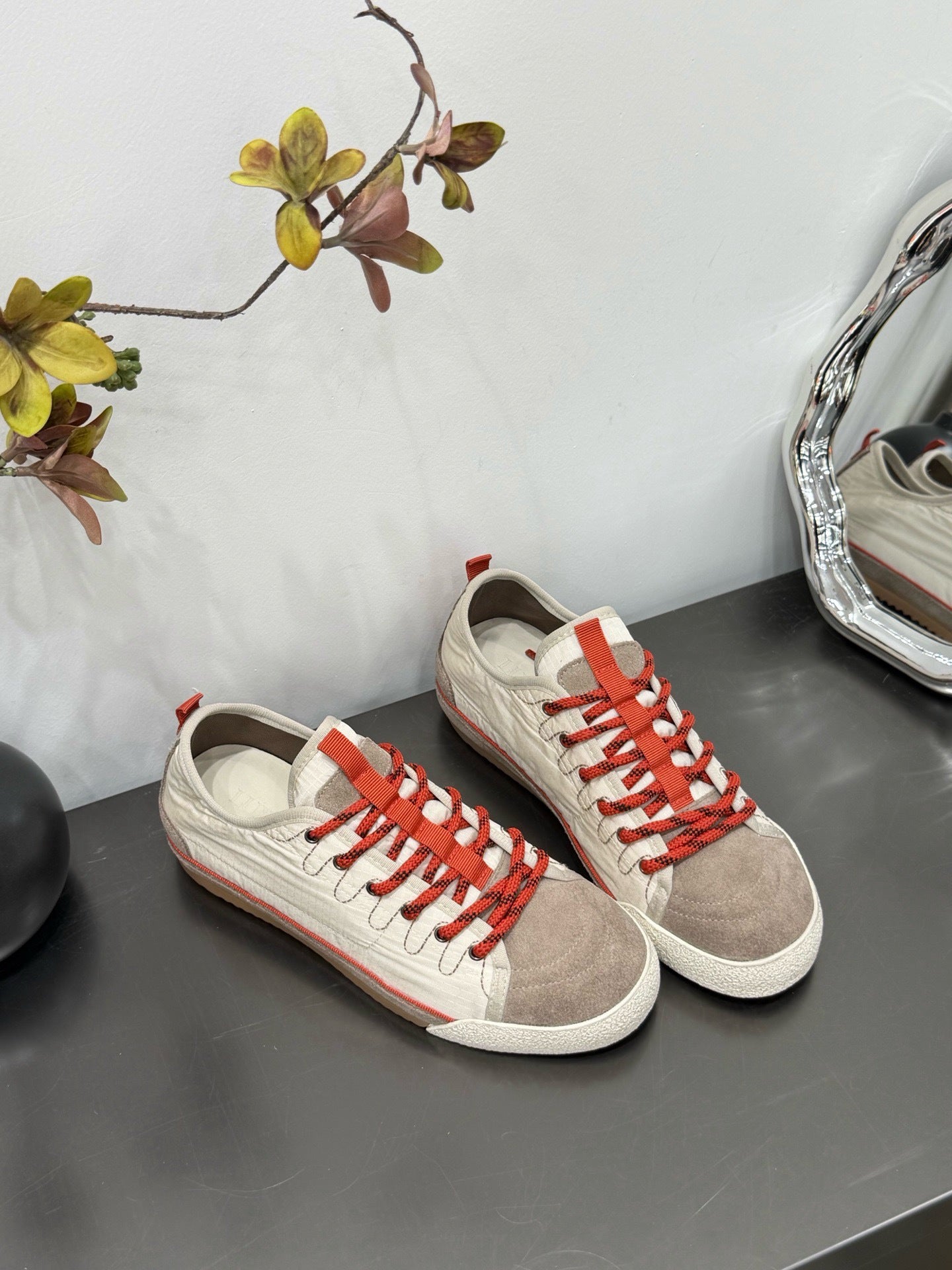 Women's Orange High Top Spring Retro German Women's Sports Shoes