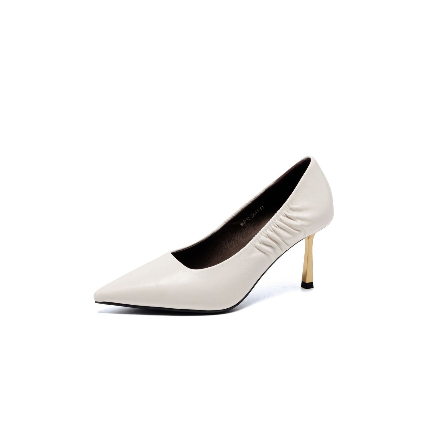 Women's Cowhide High Spring Elegant Pointed Stiletto Not Tired Feet Pumps Heels