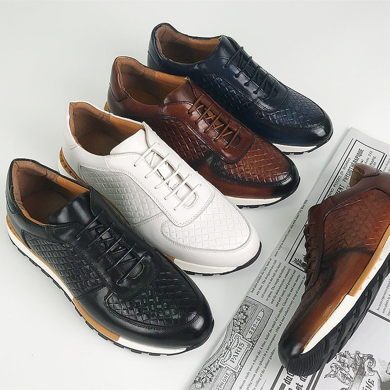 Men's First Layer Cowhide Business British Style Men's Casual Leather Shoes