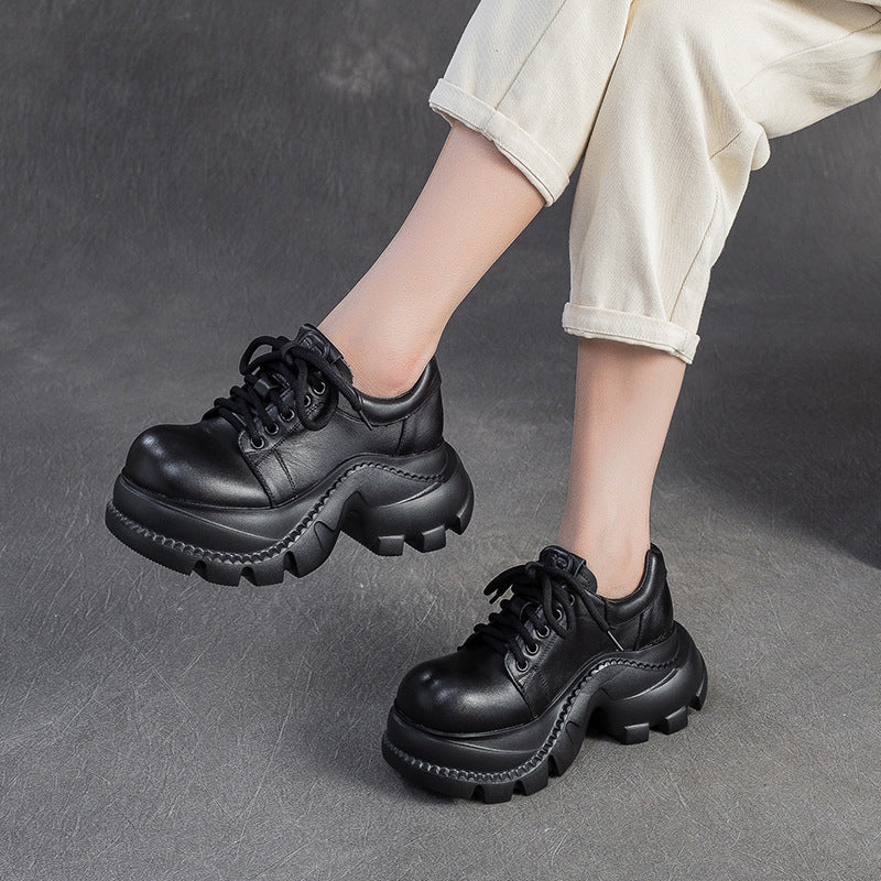 Women's Shu Retro Big Head British Style Commuter Women's Casual Shoes