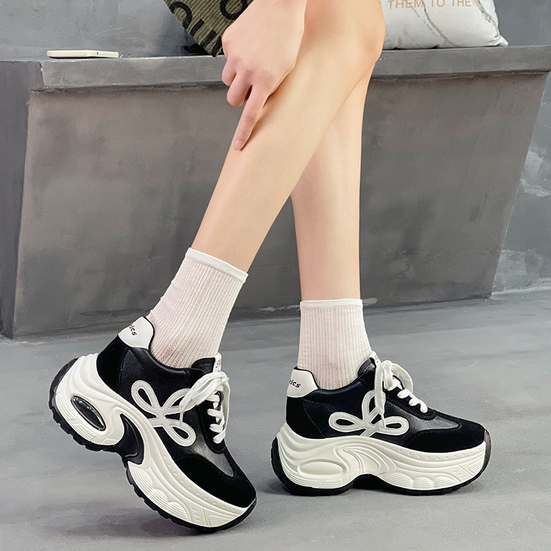 Women's Dad Autumn Genuine Thick-soled Small Fashionable Casual Shoes
