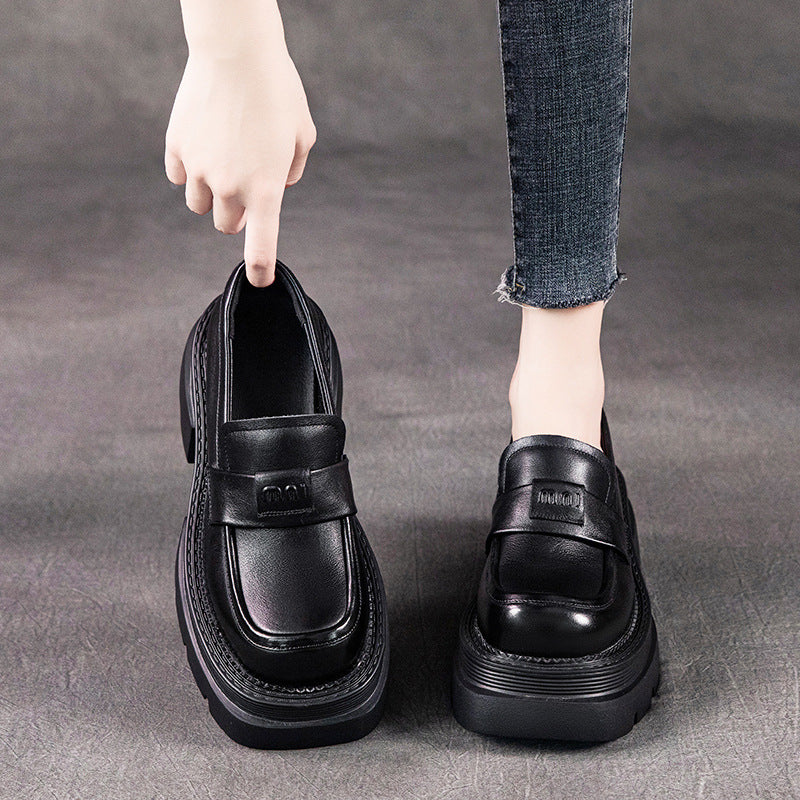 Women's First Layer Cowhide Autumn Genuine Thick Loafers
