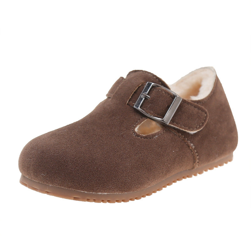 Attractive Winter Fleece-lined Soft Bottom Big Kid's Shoes