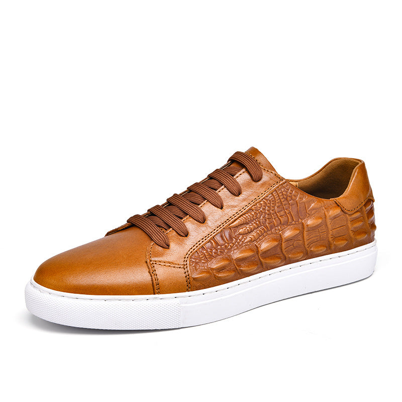 New Men's Trend Texture Low Trendy Men's Board Shoes
