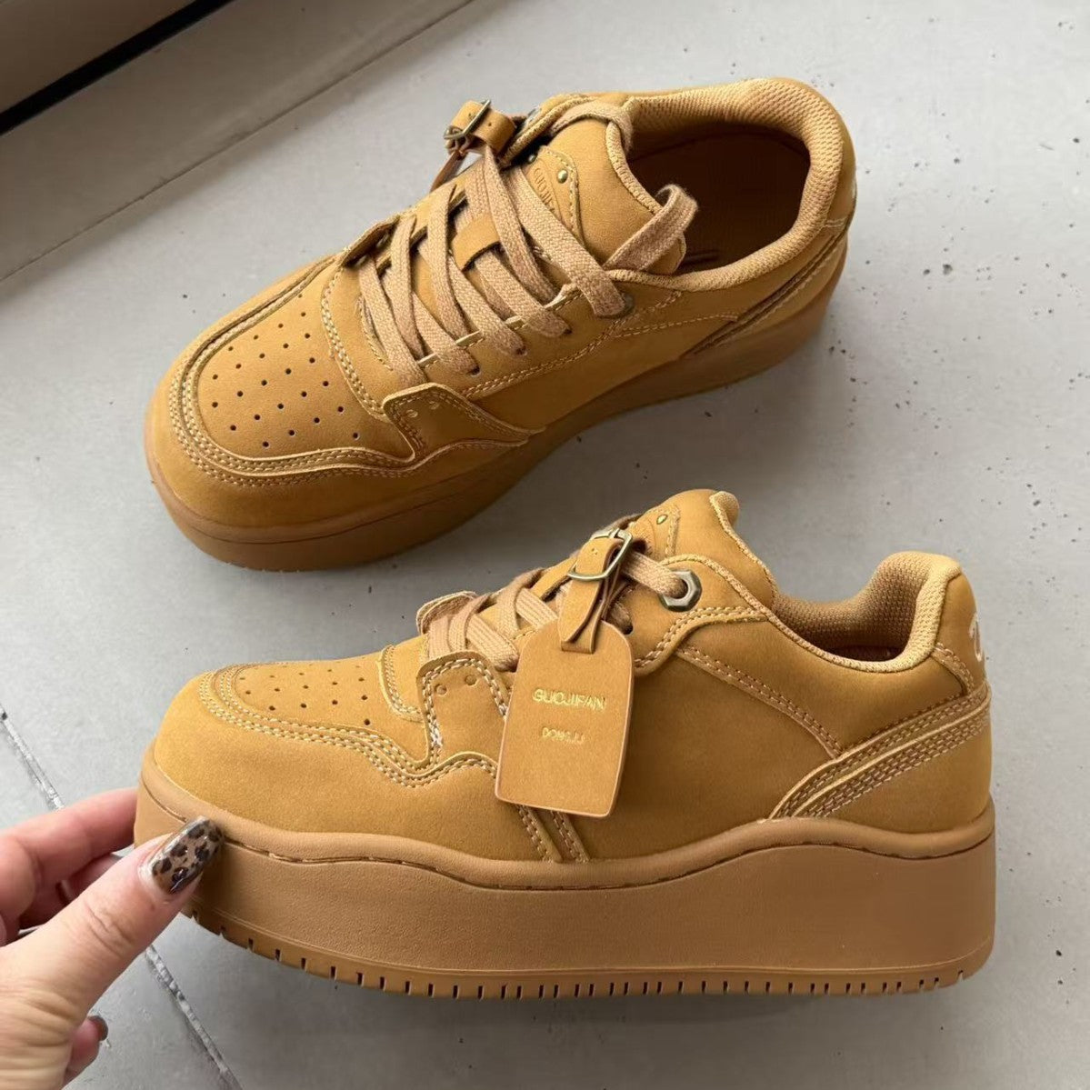 Fan Sports Thick Bottom Increased Female Casual Shoes