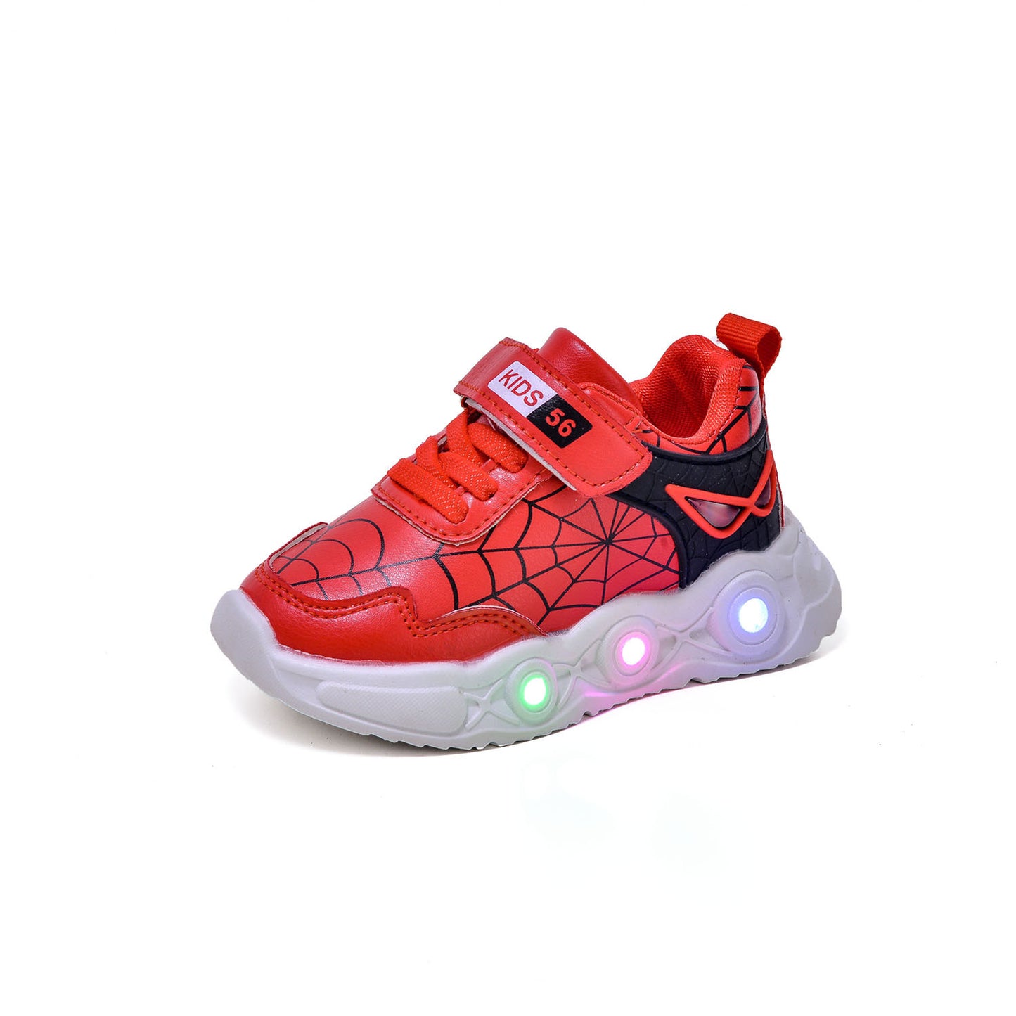 Children's Spider Web Luminous Sports Small Medium Kid's Sneakers