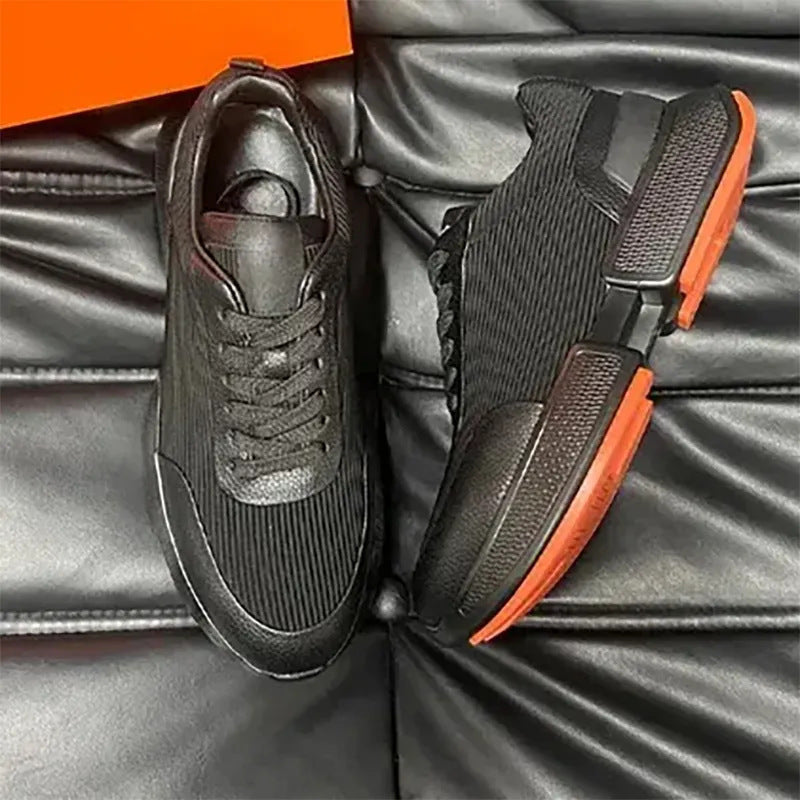Men's Daily Black White Couple Breathable Low Men's Sports Shoes