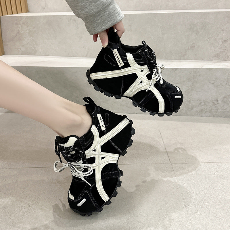 Women's Spring Dad Female Sports Platform Height Increasing Insole Women's Casual Shoes