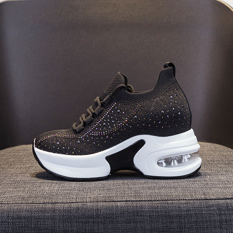 Women's & Men's Height Increasing Insole Mesh Breathable Hollowed Sneakers