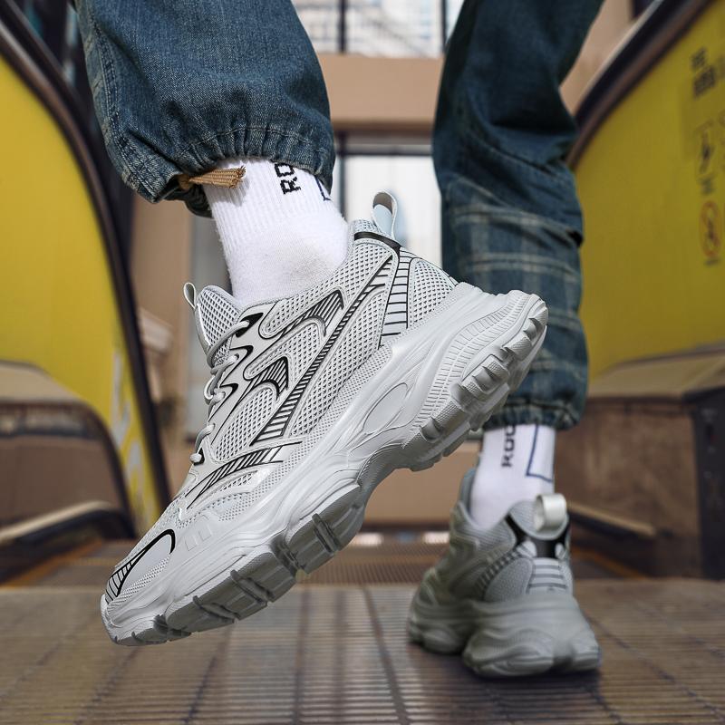 Men's Youth Fashion Invisible Height Increasing Insole Platform White Personality Tide Casual Shoes