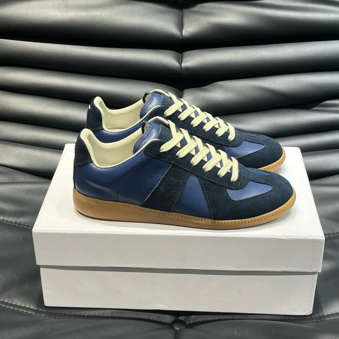 Women's & Men's Retro German Training Couple Genuine White Men's Board Shoes