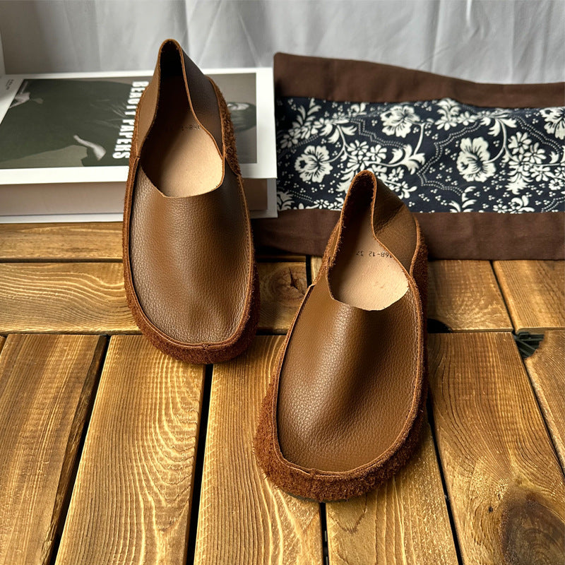 Women's Platinum Soft Bottom Retro Slip-on Socks Casual Shoes