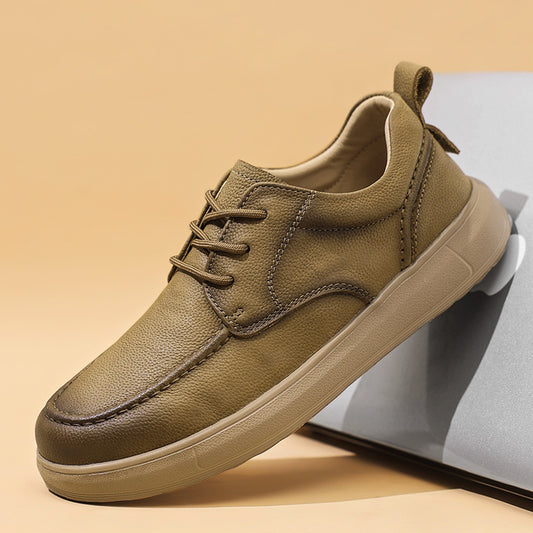 Men's Live Broadcast First Layer Cowhide Lazy Men's Casual Shoes