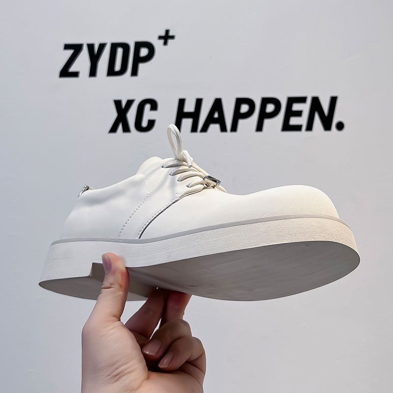 Male Mickey Big Head White Low Casual Shoes