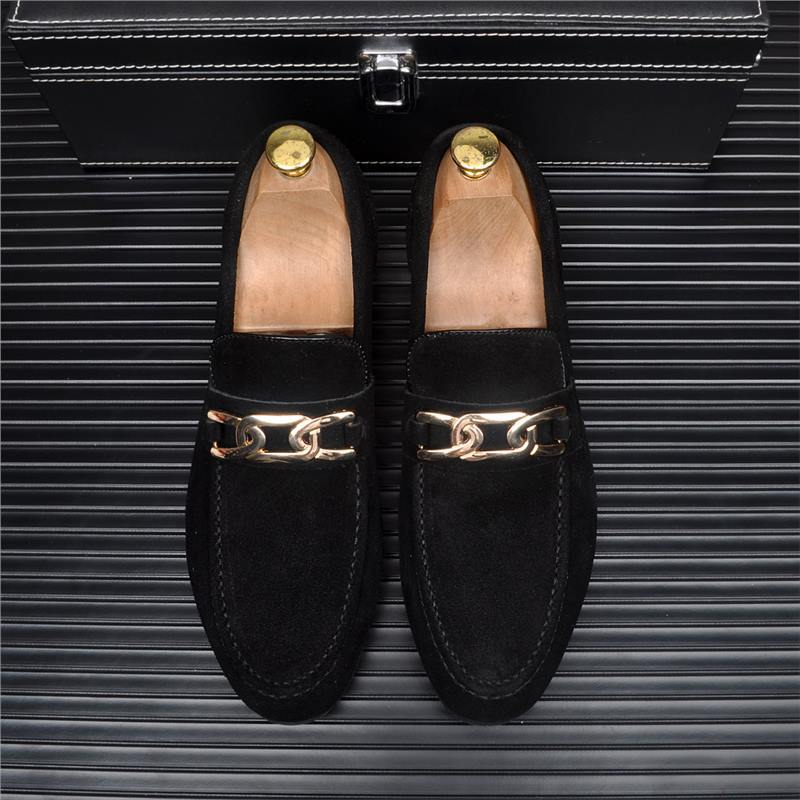 Men's Matte Slip-on Fashionable Lazy Breathable Cowhide Leather Shoes