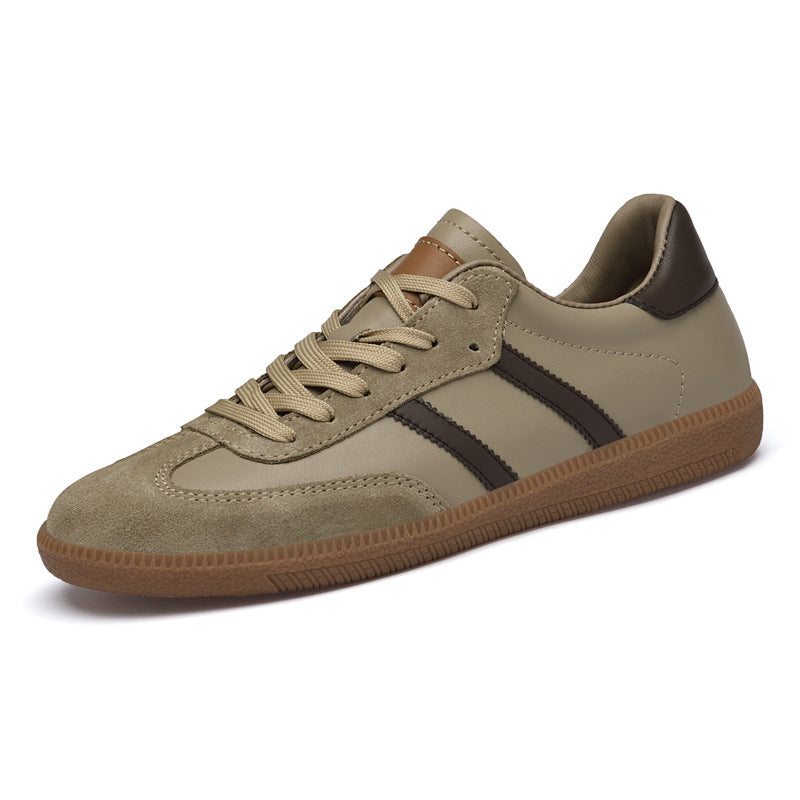 Men's High-grade First Layer Cowhide Sheepskin Lining German Training Light Luxury Men's Board Shoes