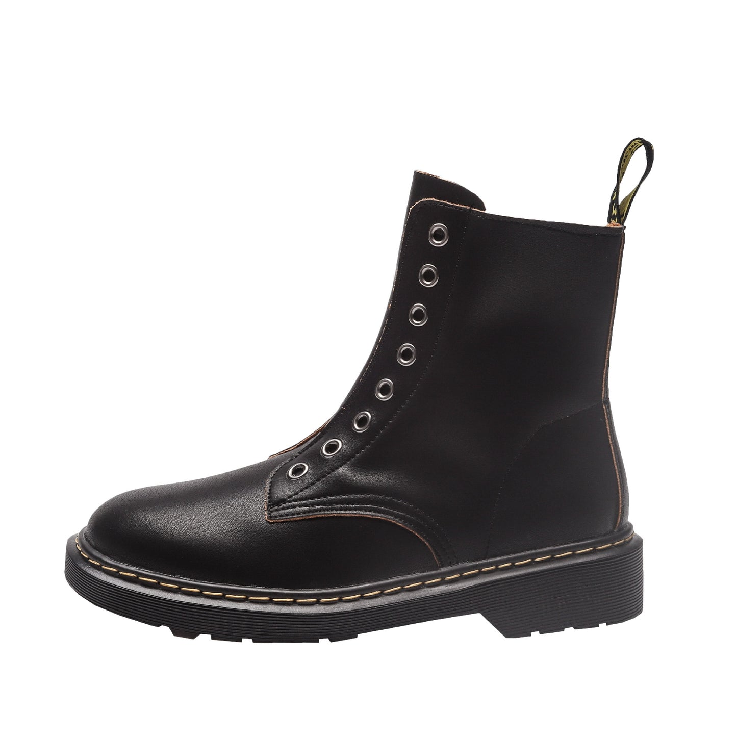 Women's British Style Fleece-lined Martin For Motorcycle Women's Leather Boots