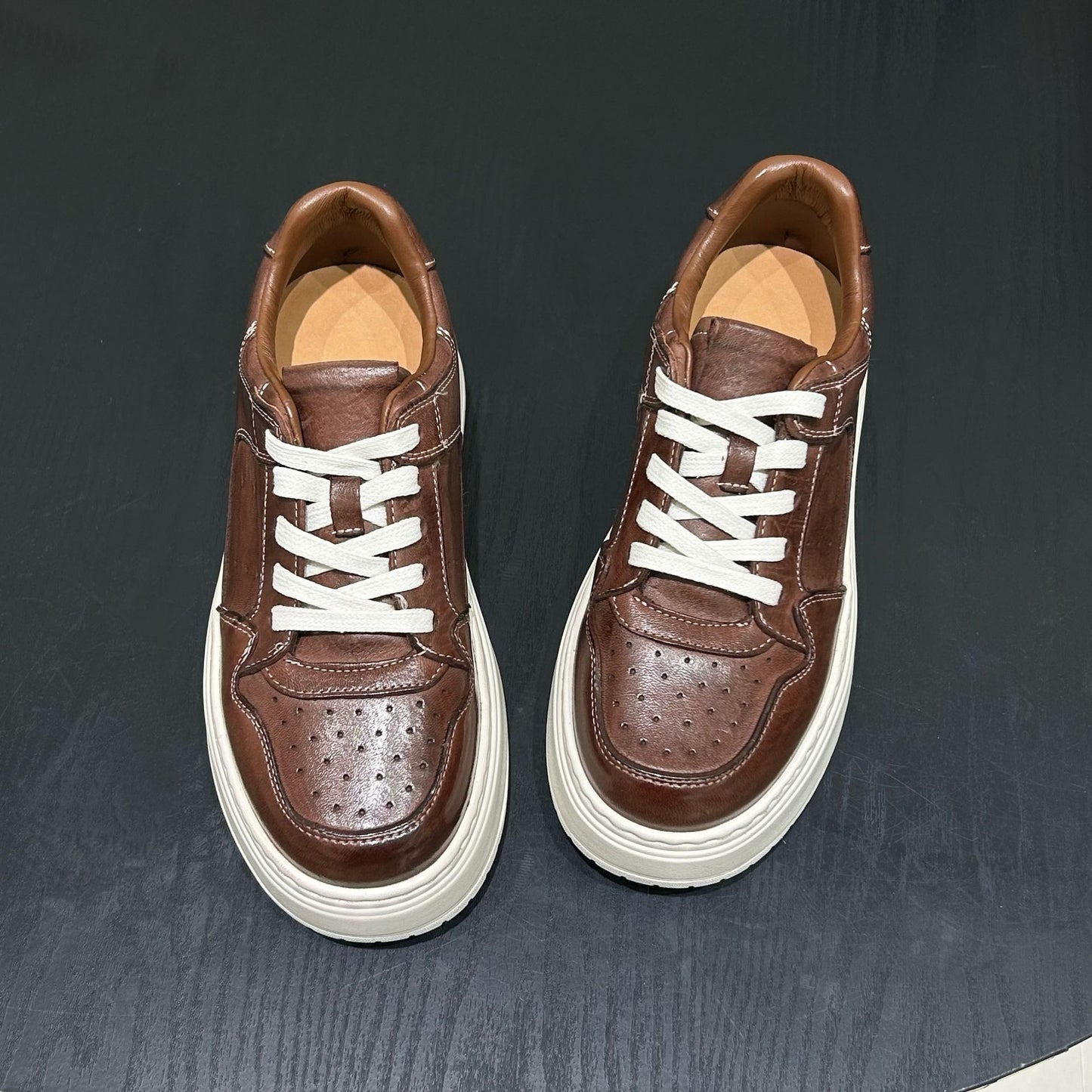 Women's Platform Spring Lightweight Height Increasing Skinny Retro Women's Board Shoes