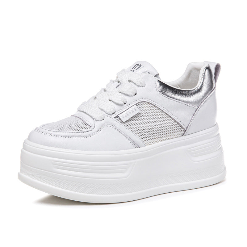 Women's Height Increasing Insole Breathable White For Platform Board Sneakers