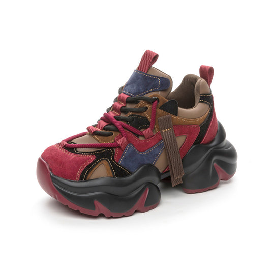 Women's With Hidden Dad Female Winter Thick-soled Sneakers
