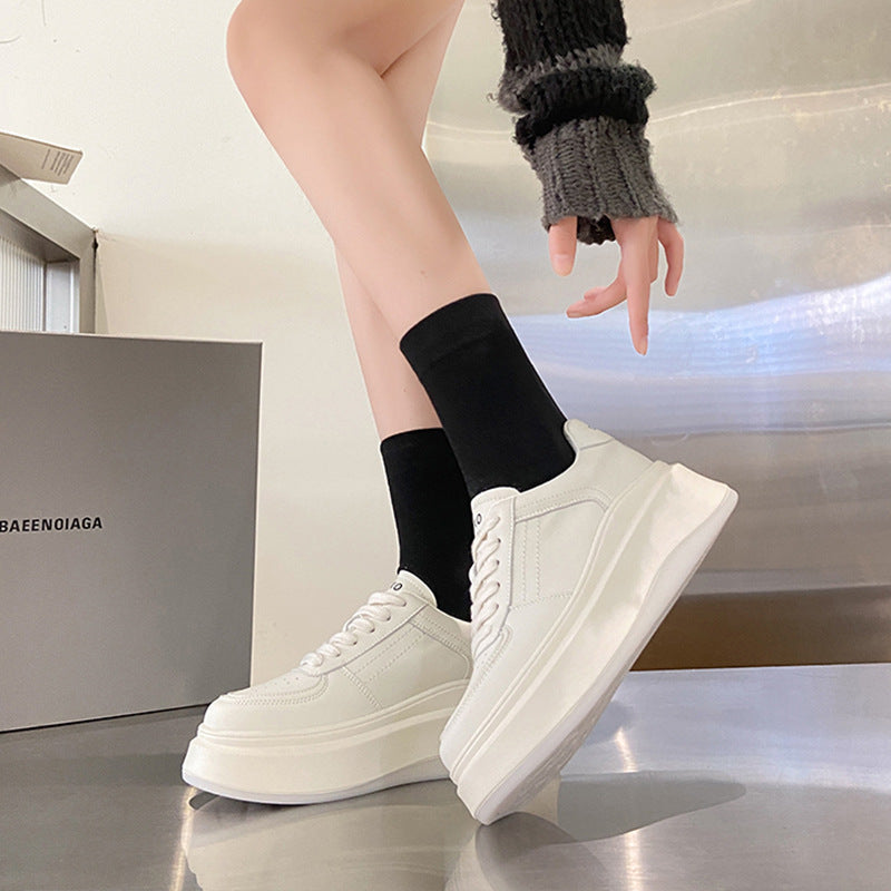 Women's Innovative Fashion Platform White Small Women's Shoes