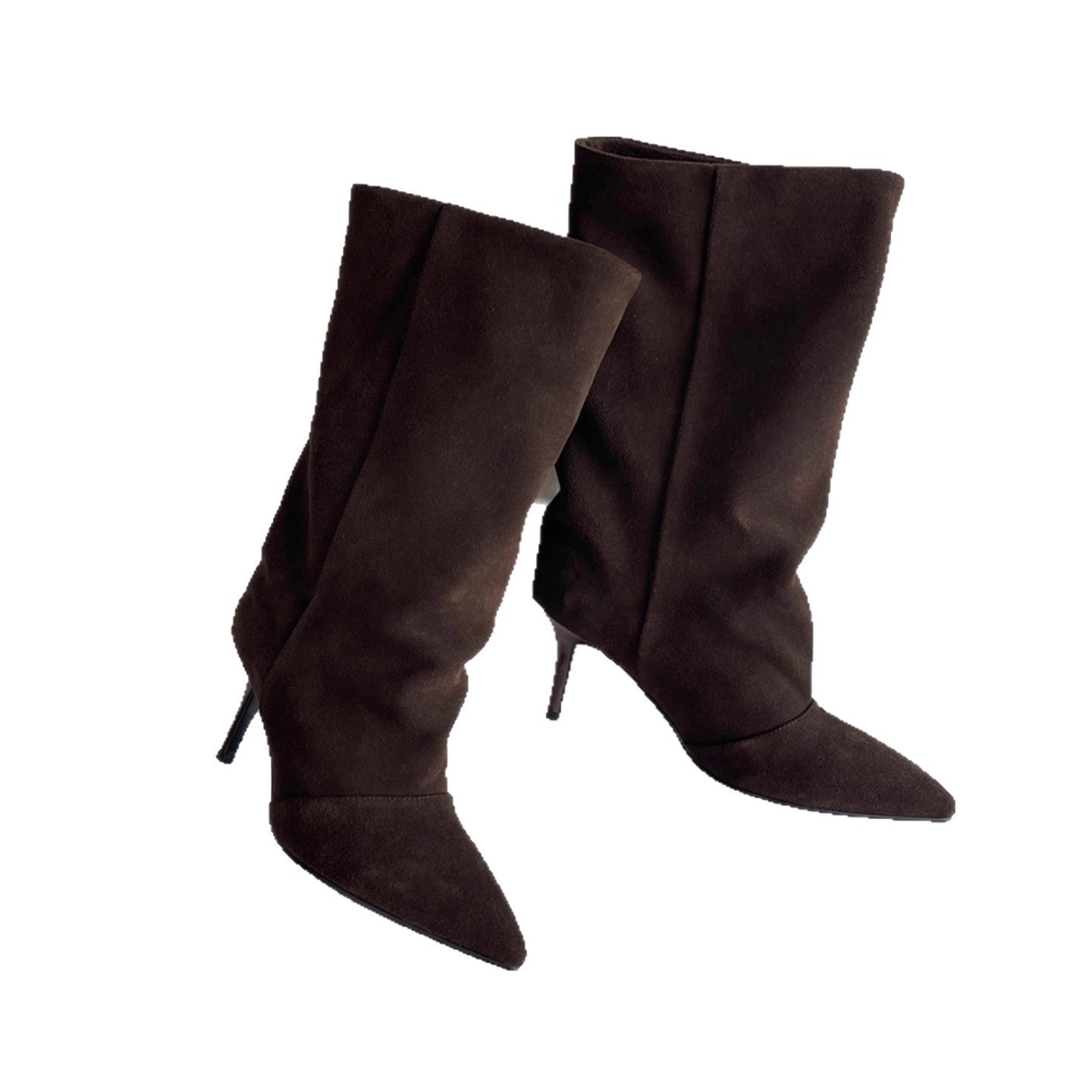 Women's Elegant Wide Slimming High-heel Below The Knee Women's Fashion Shoes