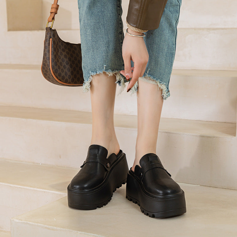 Korean Style Thick Bottom Summer Outdoor Increased Slippers