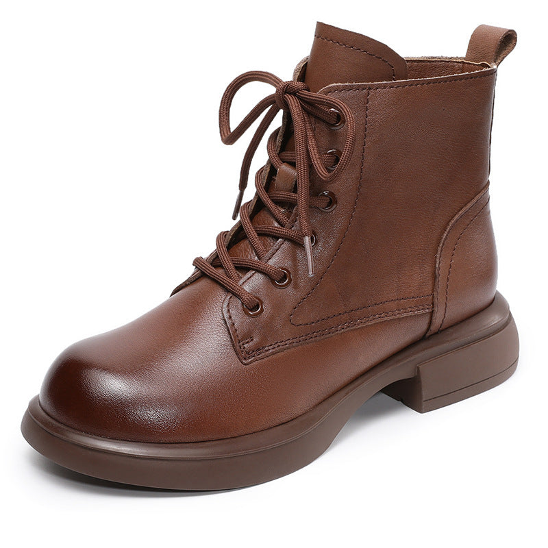 Durable Classic Women's Genuine Martin Skinny Women's Leather Boots