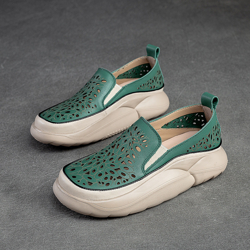 Women's & Men's Hole Bread Bottom Round Head Slip-on Men's Shoes