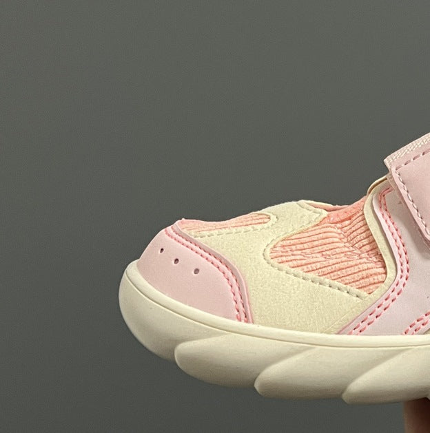 Children's Cow Mary Jane Mesh Stitching Velcro Kid's Sandals