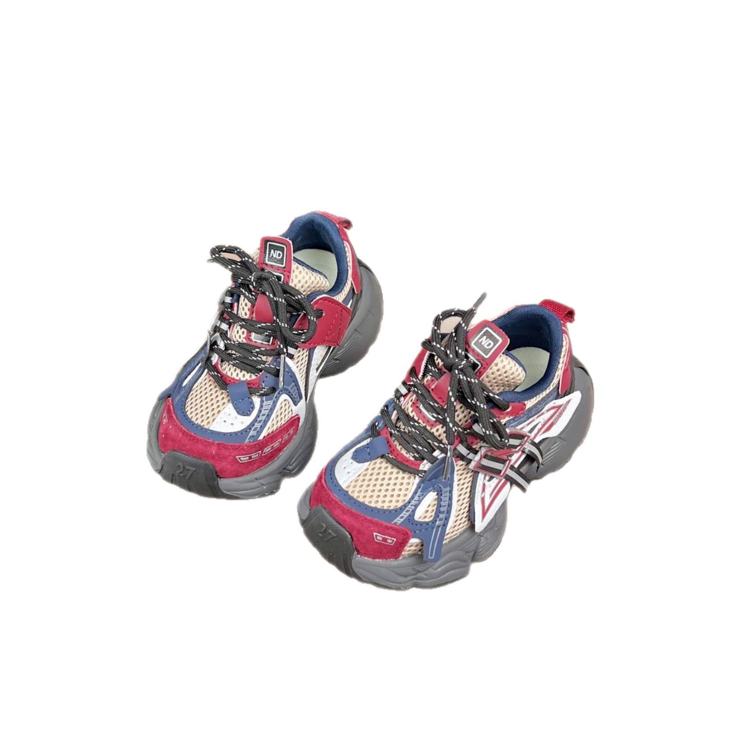 Children's Mesh Breathable Clunky Thick-soled Boys Lightweight Children's Sports Shoes