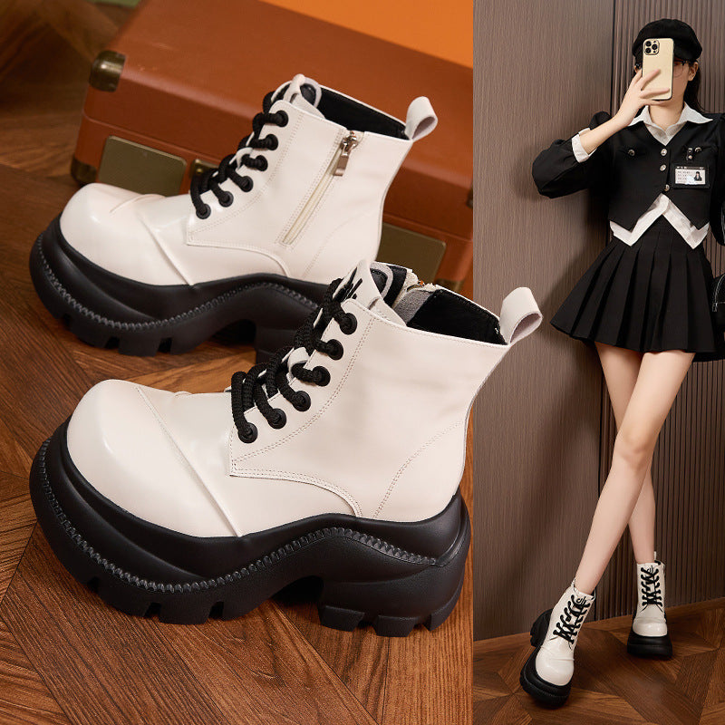 Women's Platform Warm Versatile Small Height Increasing Women's Fashion Shoes