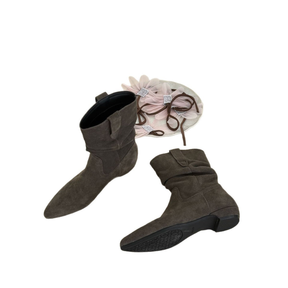 Women's Style Wide Circumference Chunky Middle Outer Heels