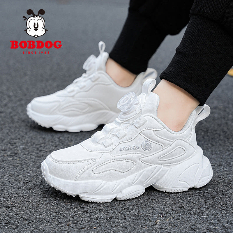 Children's White Surface Medium Big Soft Bottom Kid's Sneakers