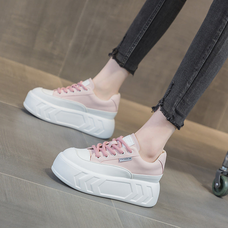 Women's Height Increasing Insole Bread Spring Platform Small Women's Casual Shoes