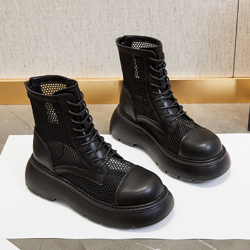 Women's Martin Thin Breathable Mesh Single-layer Short Boots