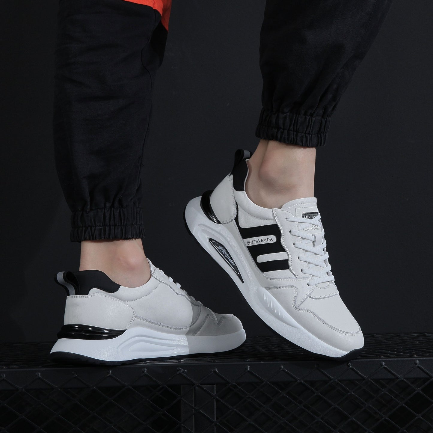 Men's Top Layer Cowhide Four Breathable Comfortable Men's Casual Leather Shoes