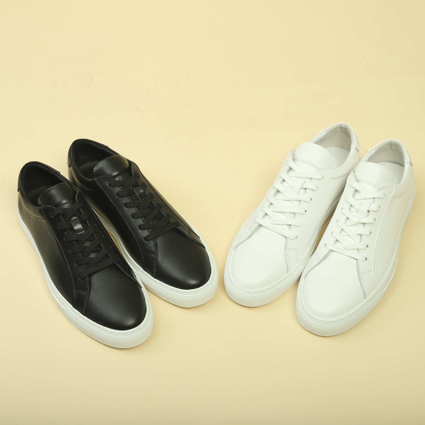 Couple Sports Top Layer Cowhide Slip-on Sneakers