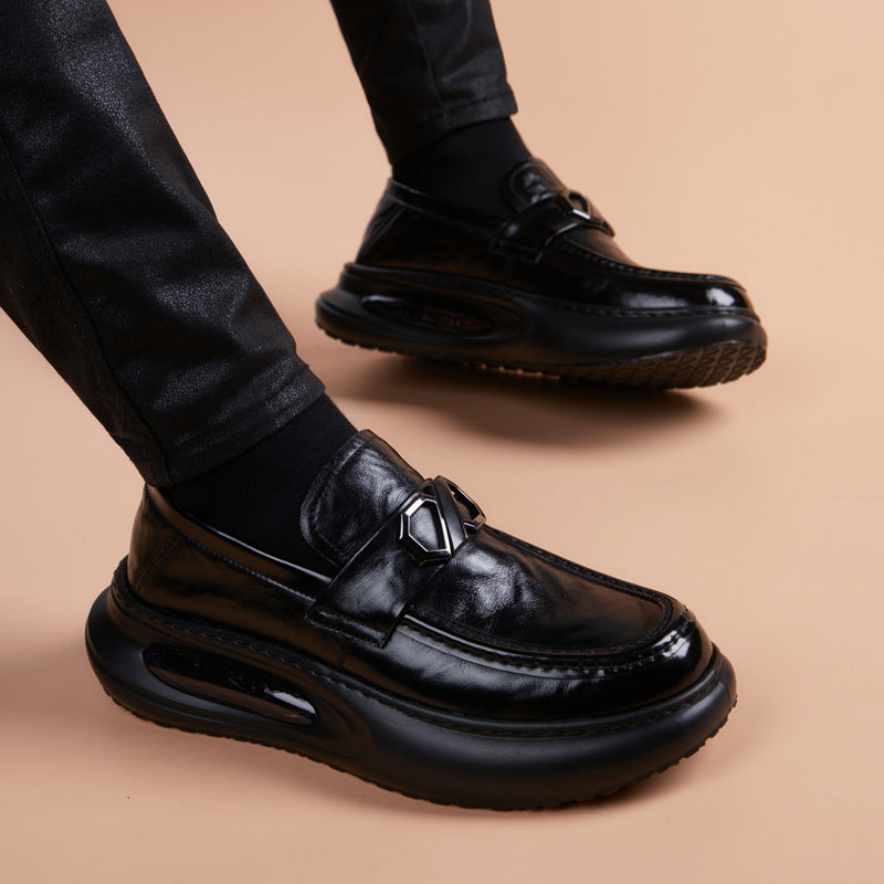 Men's First Layer Cowhide Genuine Business Breathable Men's Casual Leather Shoes
